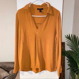 5 FOR $25! 
FOREVER 21 Mustard/Gold colored blouse!
